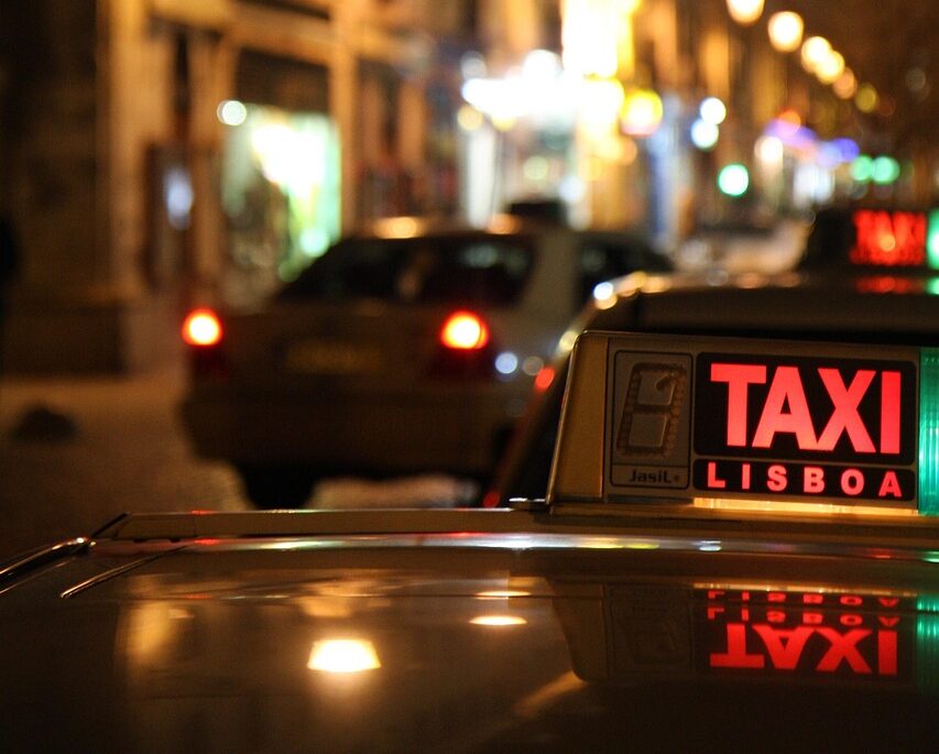 taxi, portugal, lisbon, downtown, street, nightlife, night, lights, taxi, taxi, taxi, taxi, taxi